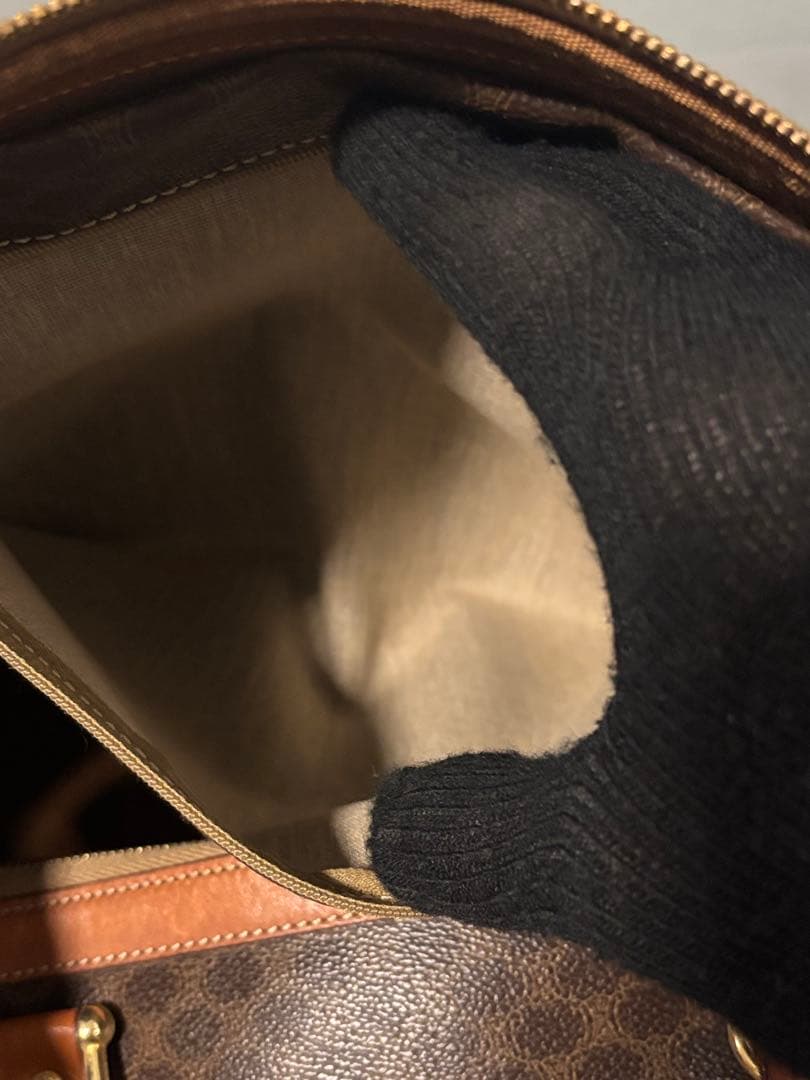 希少 CELINE セリーヌ マカダム柄 ボストンバッグ ブラウン ヴィンテージ