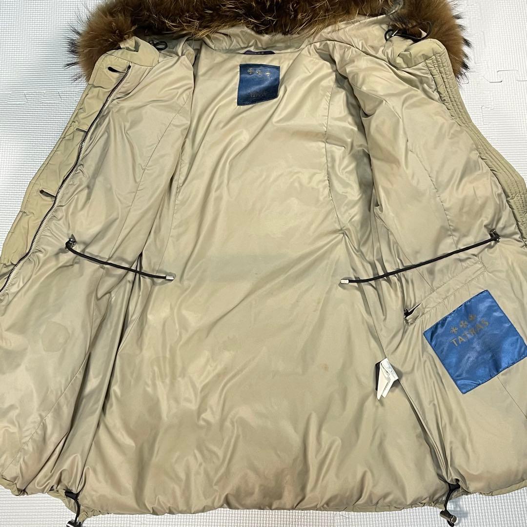 比較的美品 タトラス Plutone ラクーンファー フード付き ダウンコート