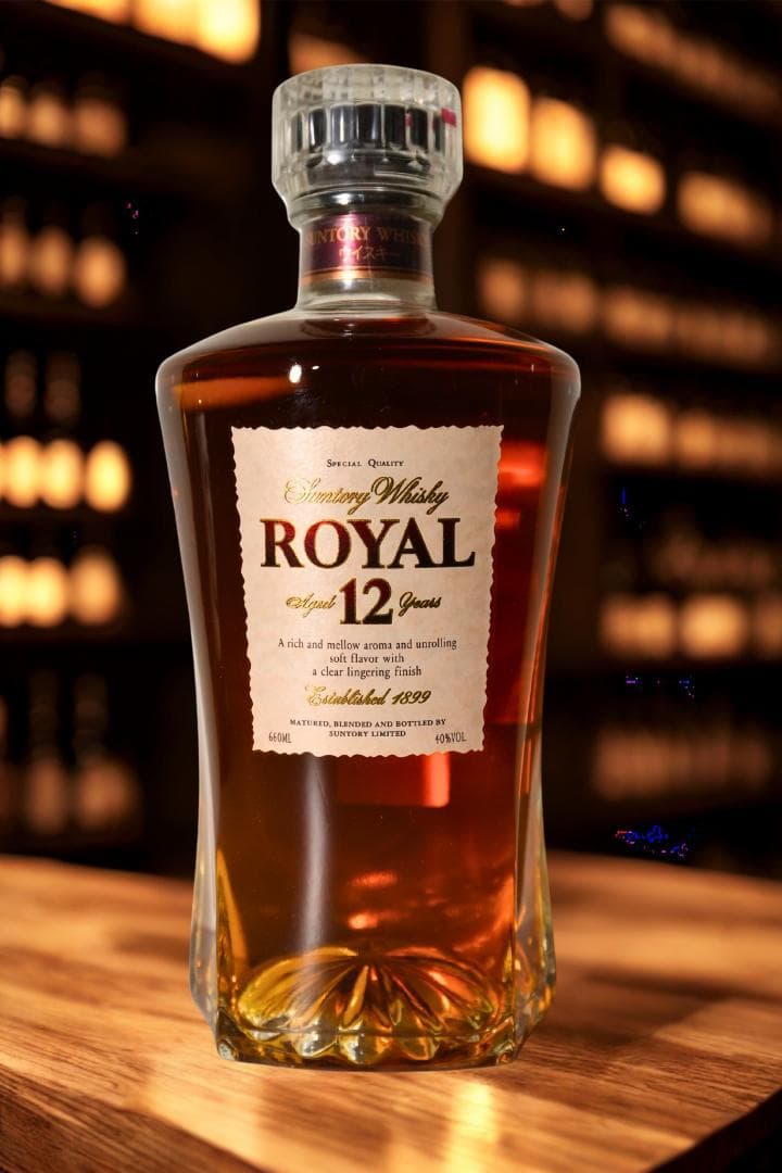 サントリーウイスキー ローヤル12年 丸瓶 40度 660ml レトロボトル