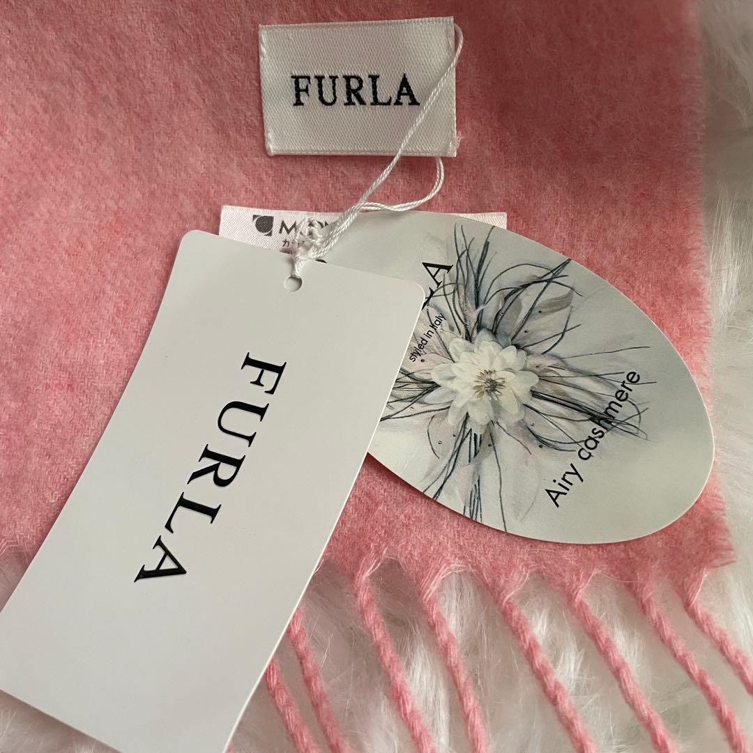 【新品未使用タグ付き】FURLA　大判カシミヤストール　マフラー　ショール