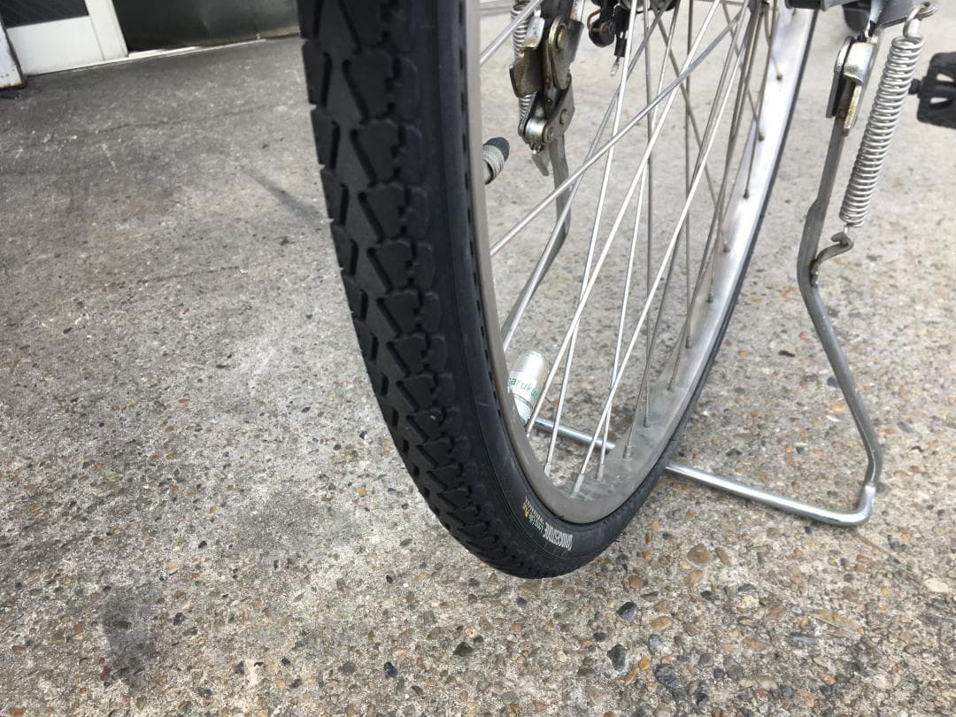 地域限定送料無料　アルベルト　5段変速　27インチ　シルバー　神戸　電動自転車