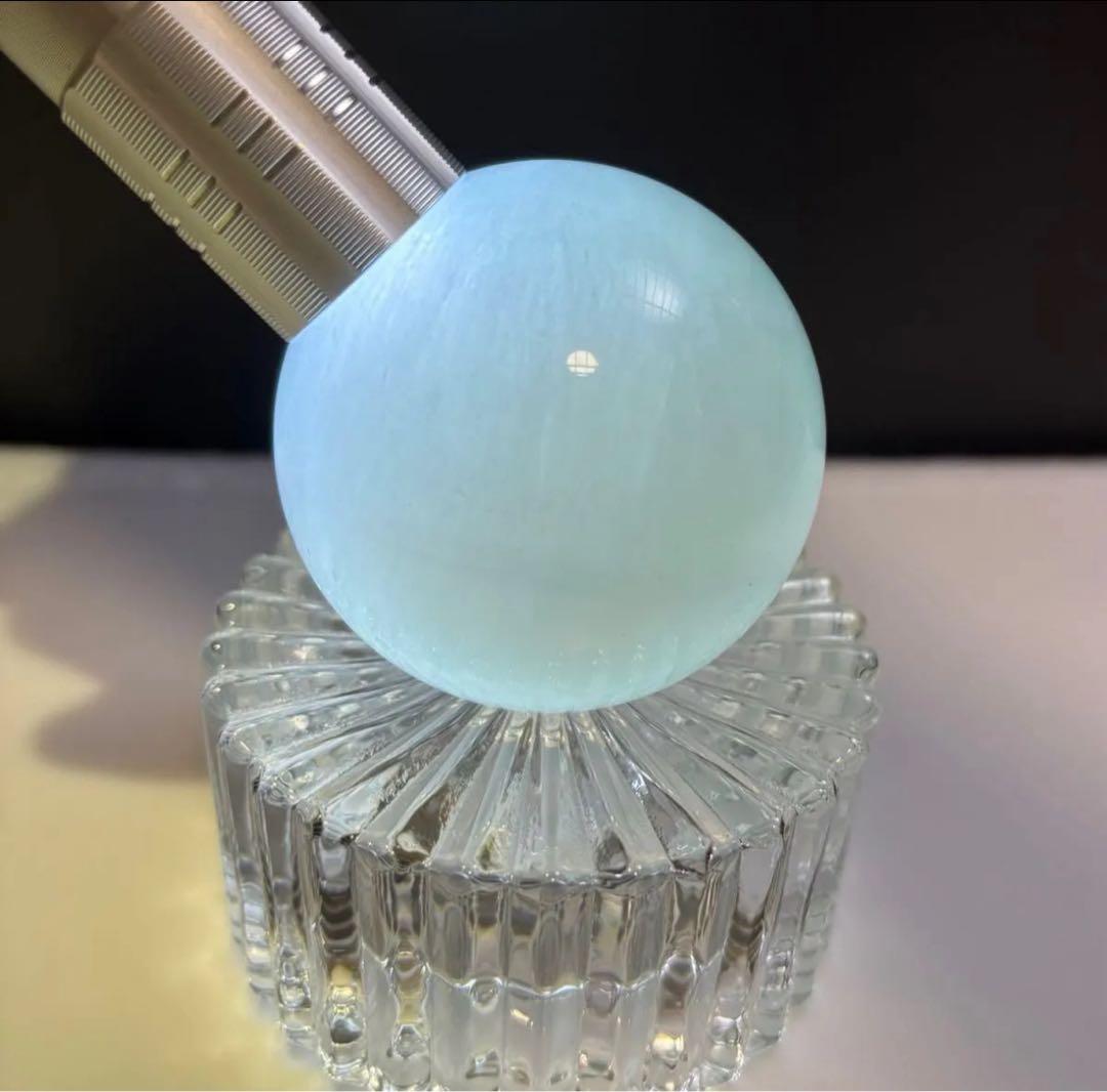 【天然石】　グリーン　ラビットヘア　スフィア　パワーストーン　丸玉　大玉