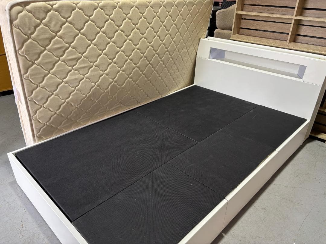 ぷれ コスパクリエーション セミダブルベッドフレームのみ 引出コンセント付