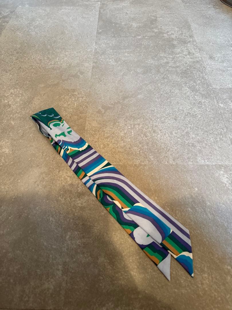 HERMES Gala スカーフ 青・緑・白・紫