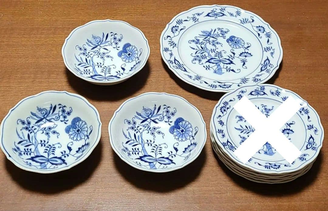 Blue Danube ブルーダニューブ ケーキ皿 中皿サラダボウル10点セット