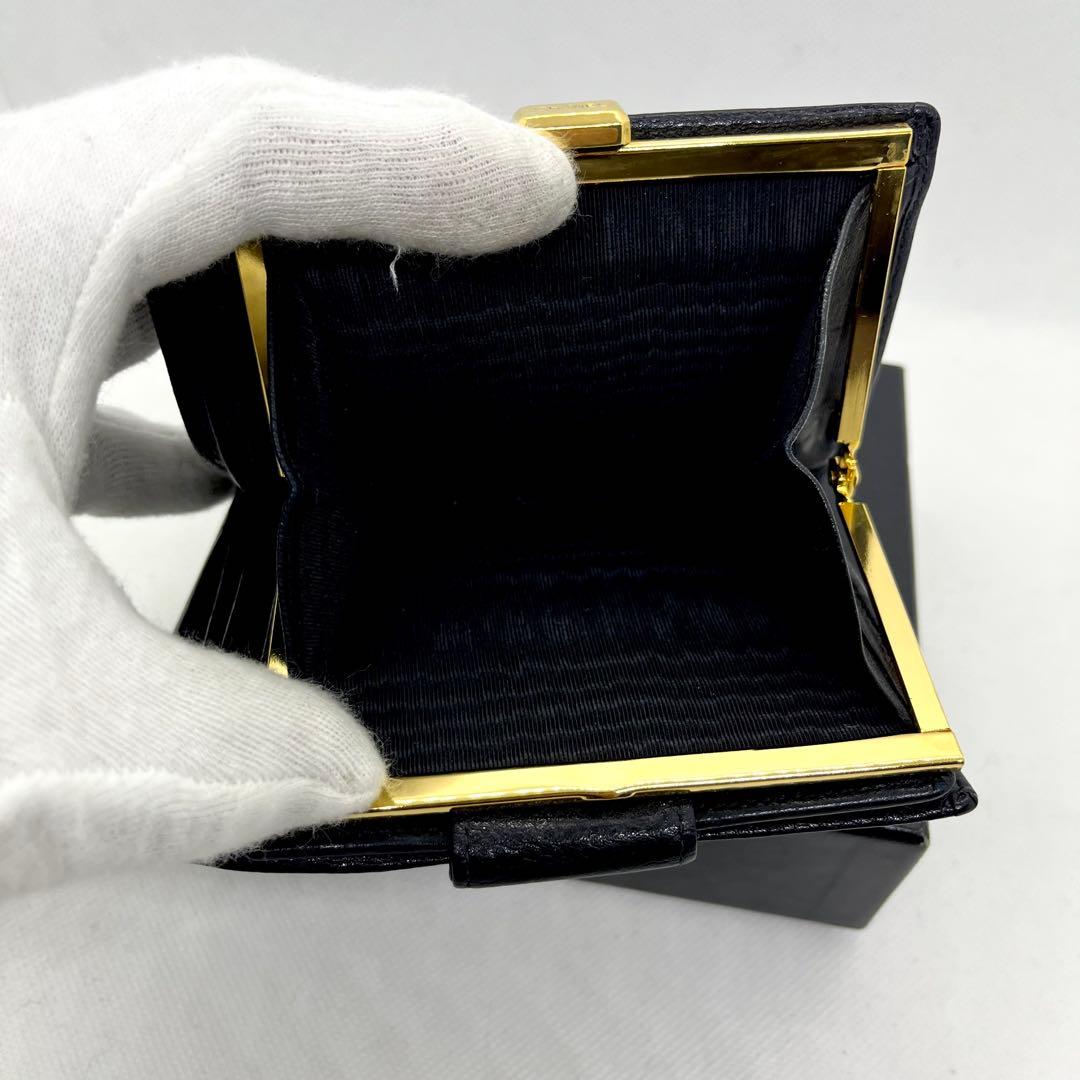 極美品✨シャネル ビコローレ ココマーク Wホック がま口 キャビアスキン