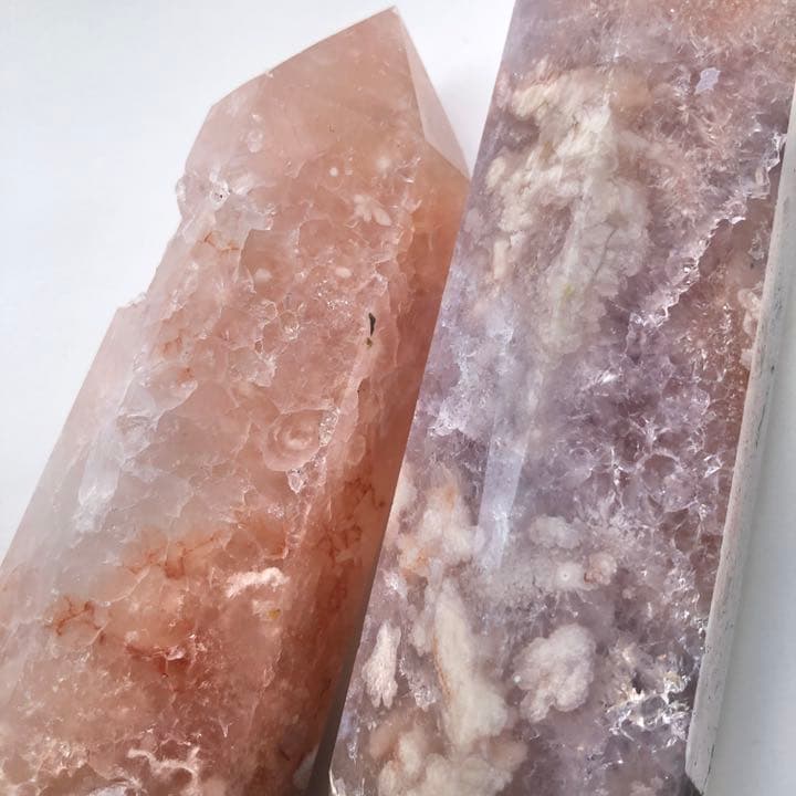 ピンクアメジストフラワーアゲート セット1