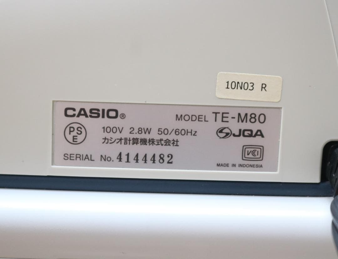CASIO カシオ 電子レジスター TE-M80 中古品