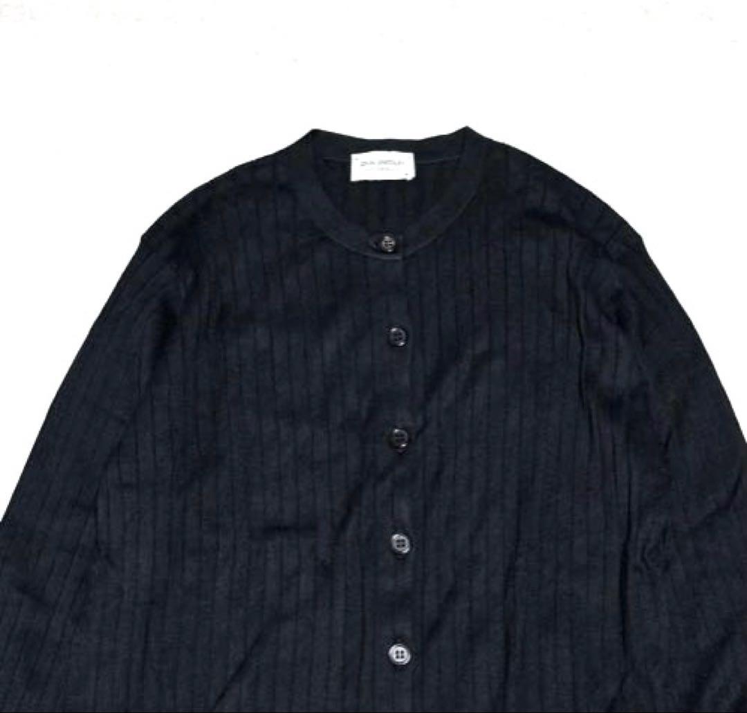 美品 ジョンスメドレー M カーディガン シーアイランドコットン 黒