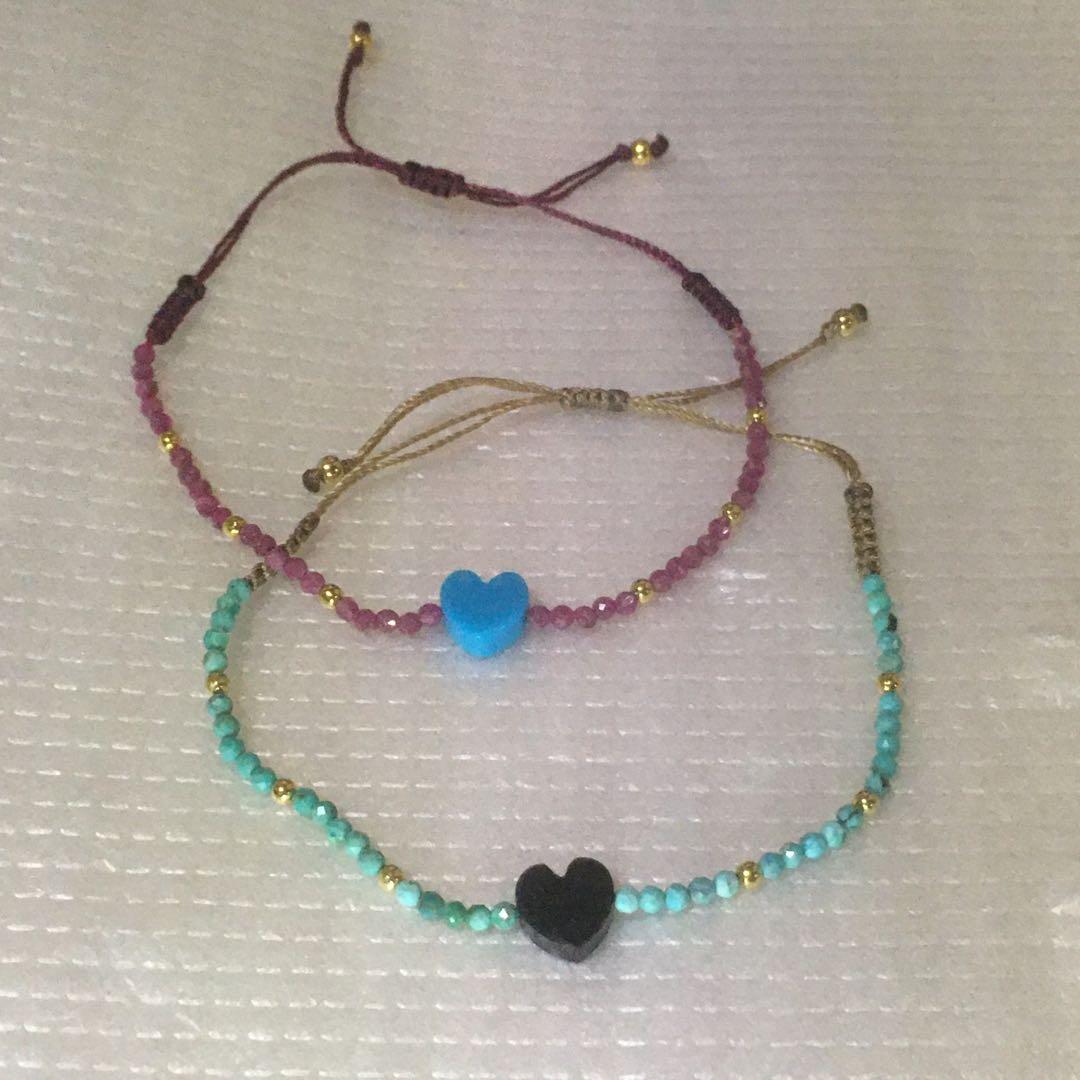 アルティーダウード ハート　ターコイズ　ルビー　オニキス　ブレスレット