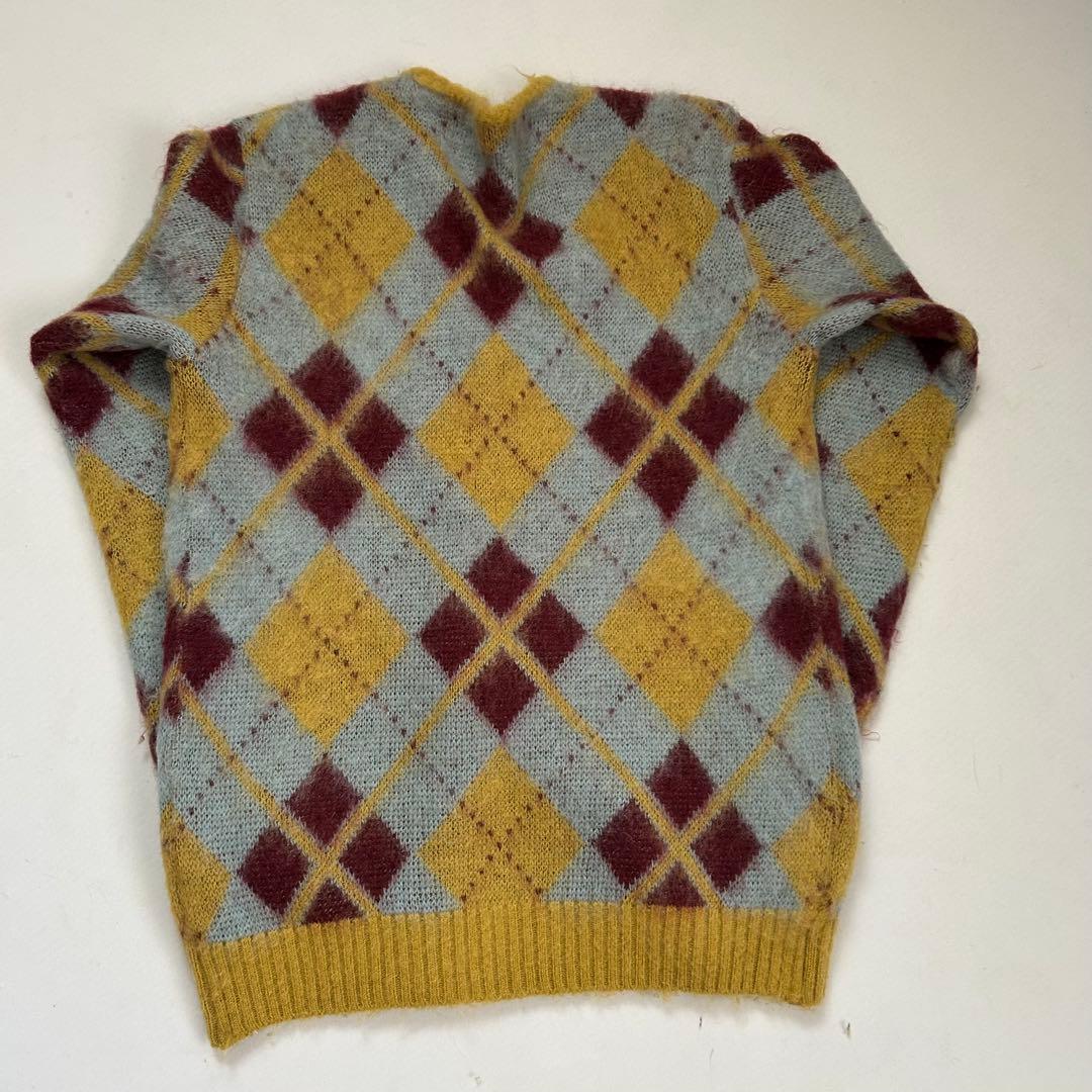 最安値 needles モヘヤカーディガン　アーガイル柄