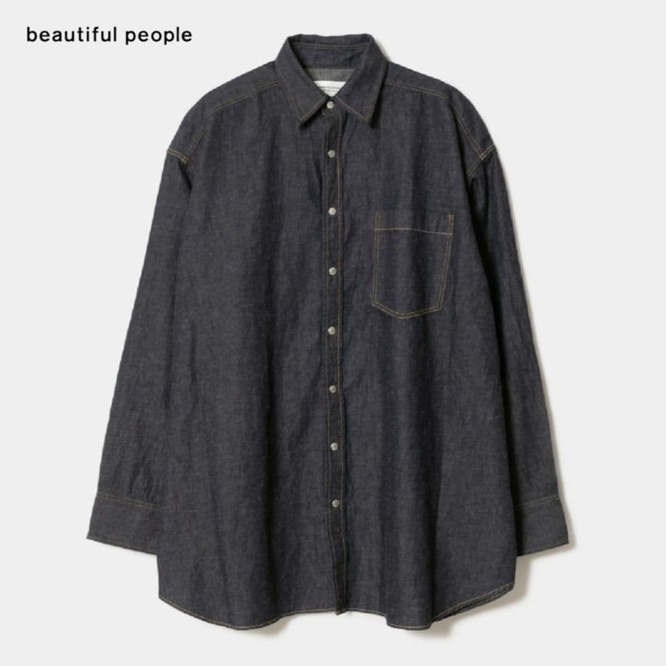 【新品未使用】beautiful people デニムシャツ size:40