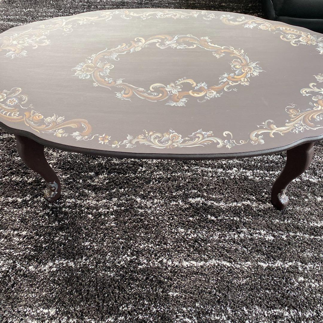 トールペイント(ローズマリング) センターテーブル