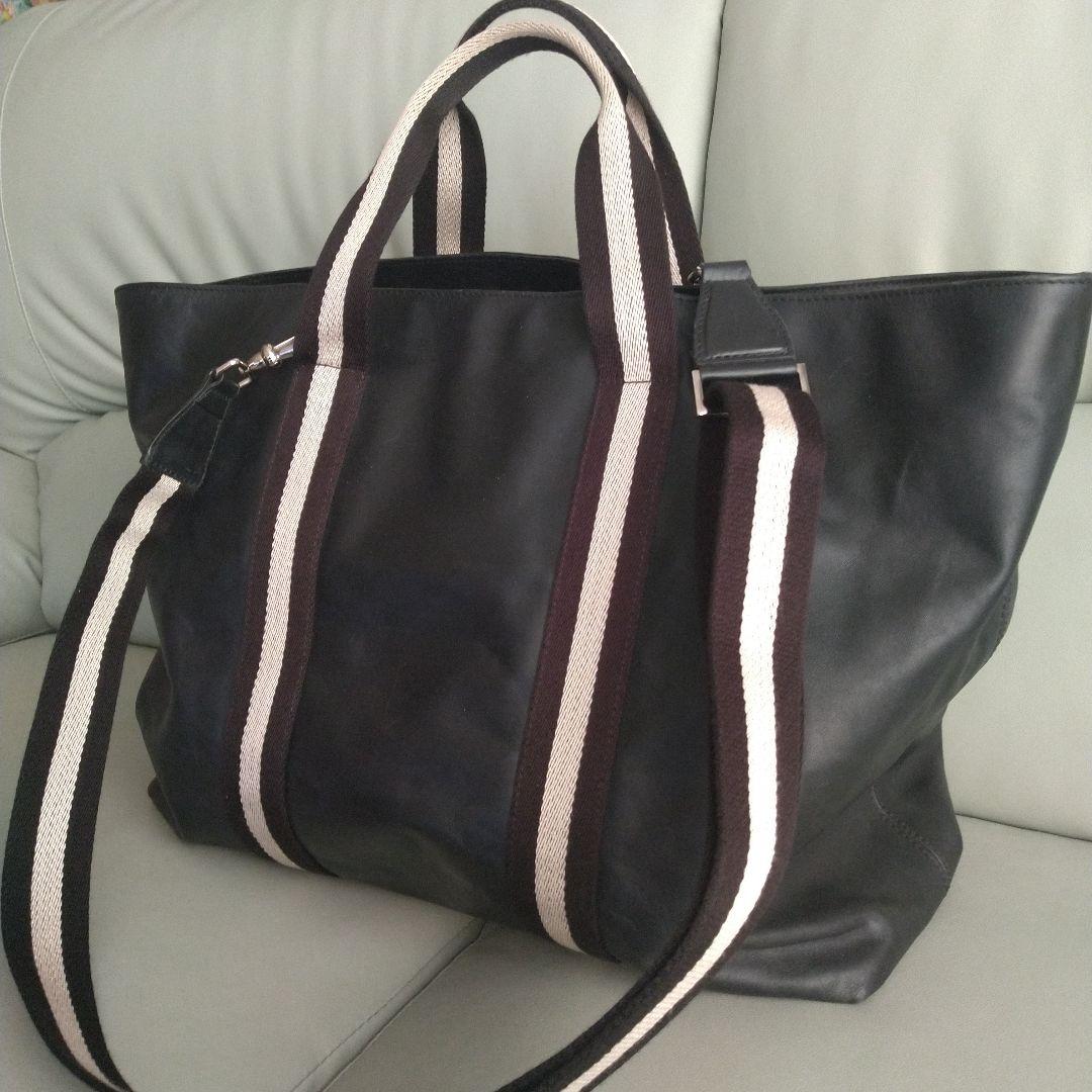 【美品】BALLY バリー オールレザー 2way トートバッグ 黒