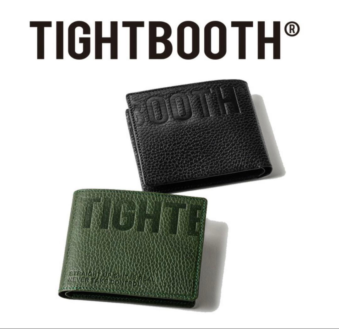 TIGHTBOOTH レザー二つ折り財布 ブラック