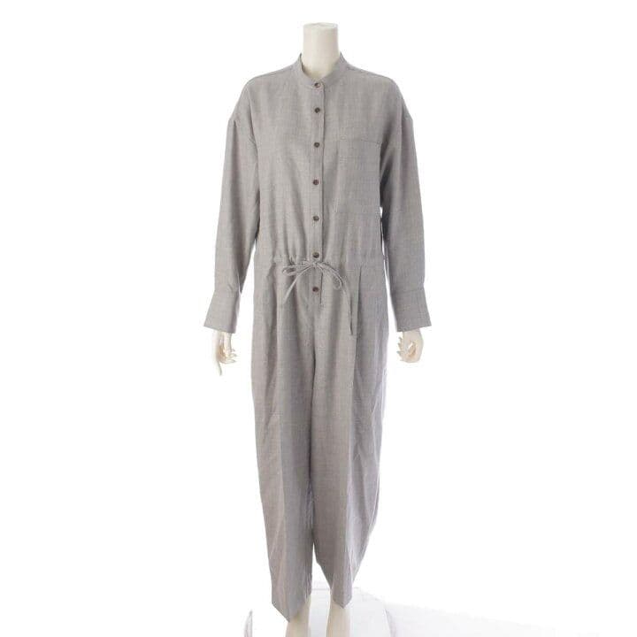 専用☆ebureエブールウールサキソニーシャツコンビネゾンオールインワン