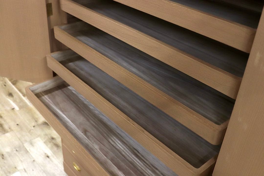 GMHK603○紀州箪笥 伝統工芸士 落合啓男 和箪笥 桐箪笥 最高級 和家具