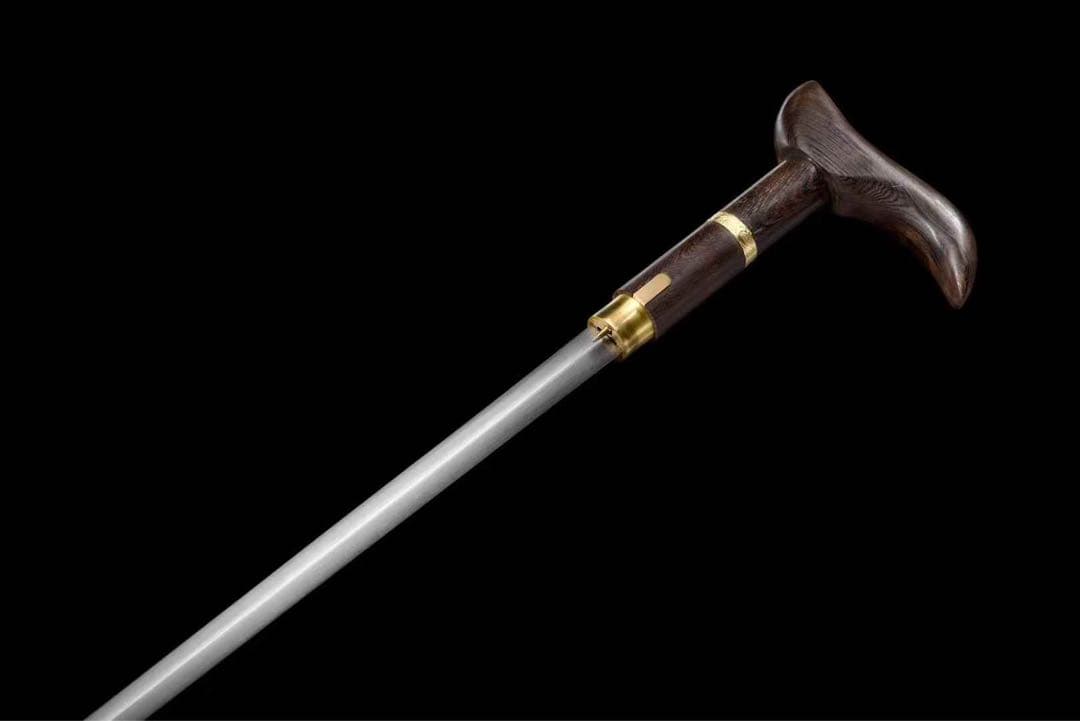 杖刀「隠柳」 真鍮象嵌 直刃 日本刀 模造刀 武具