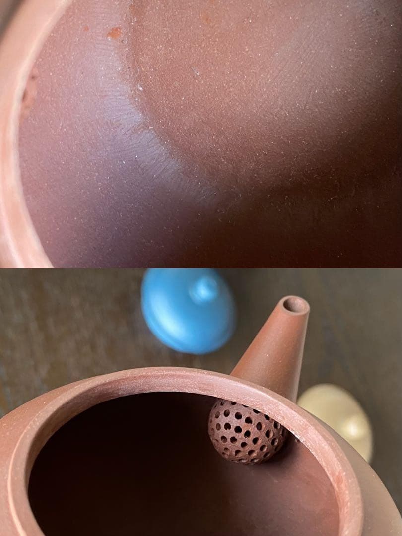 中国宜興紫砂茶壺中国古玩　希少品　周健栄作家作品　煎茶茶道具水平急須3色セット