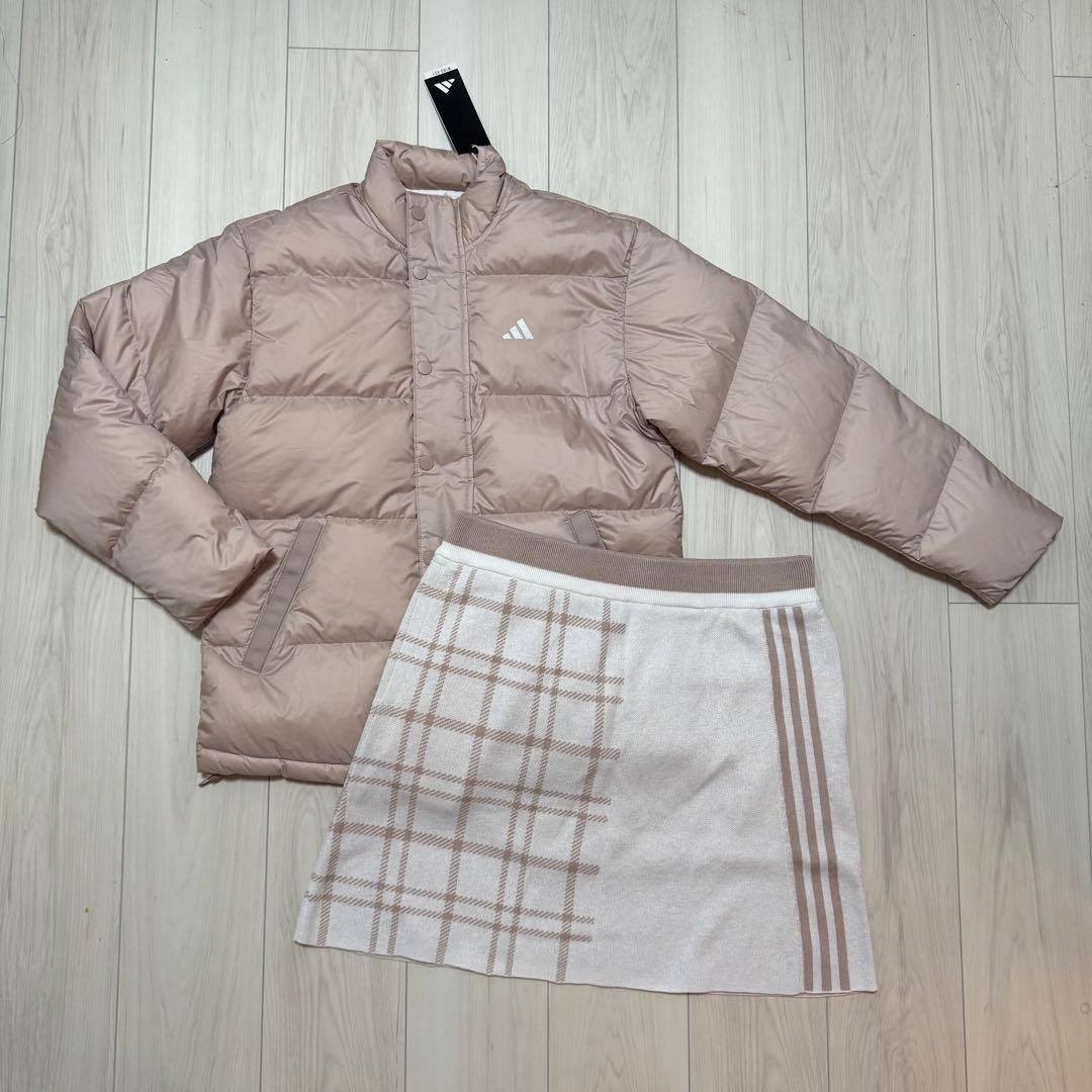 新品 アディダス セットアップ ダウンジャケット スカート 大きいサイズ 軽い
