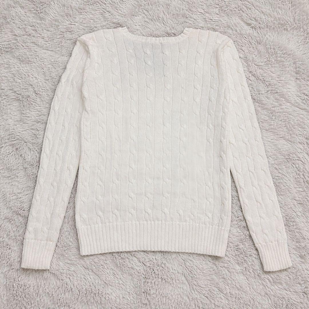 【美品】POLO RALPH LAUREN ケーブルセーター ネイビーポニー