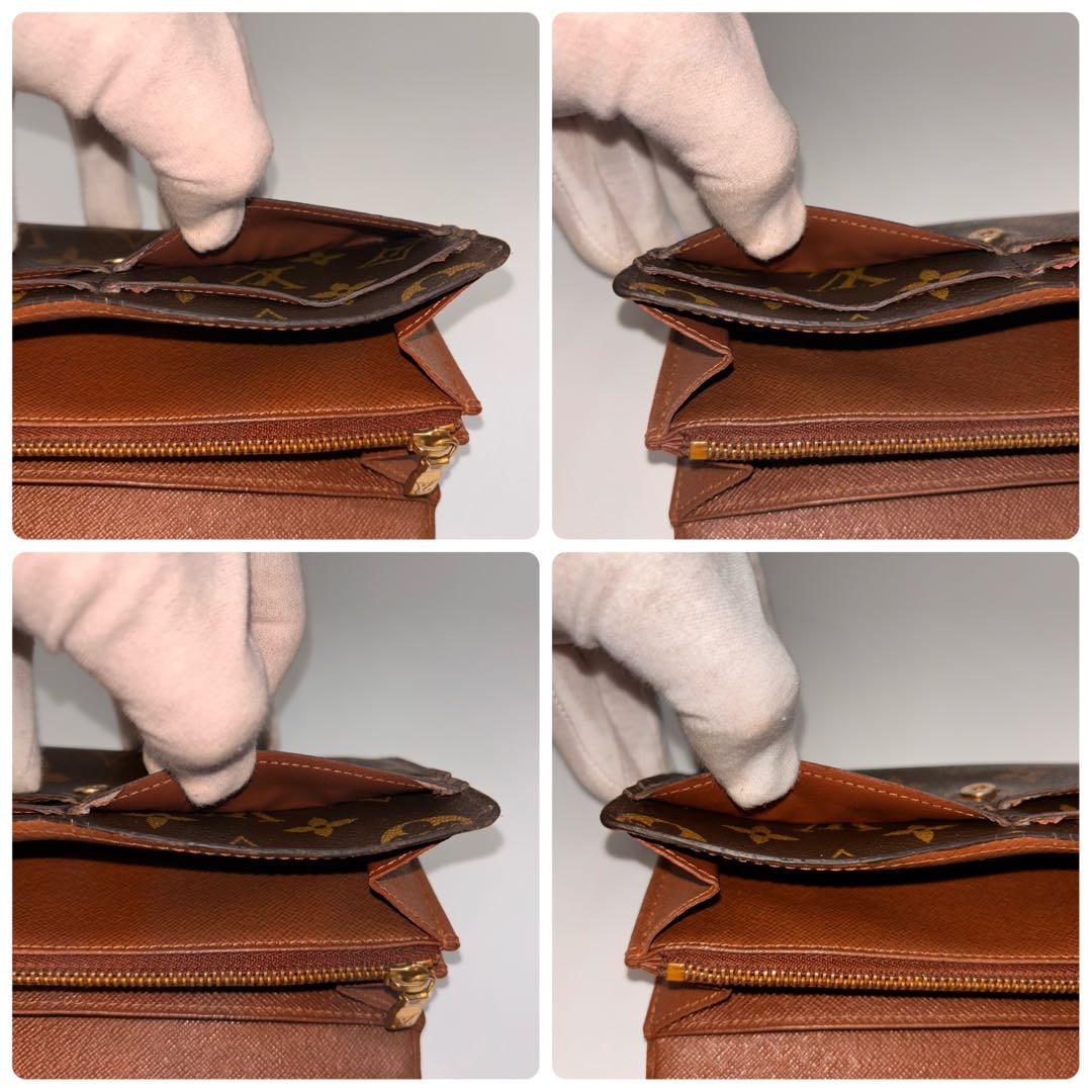 【鑑定済み】ルイヴィトン✨モノグラム 二つ折り財布 ポルトフォイユサラ 10枚