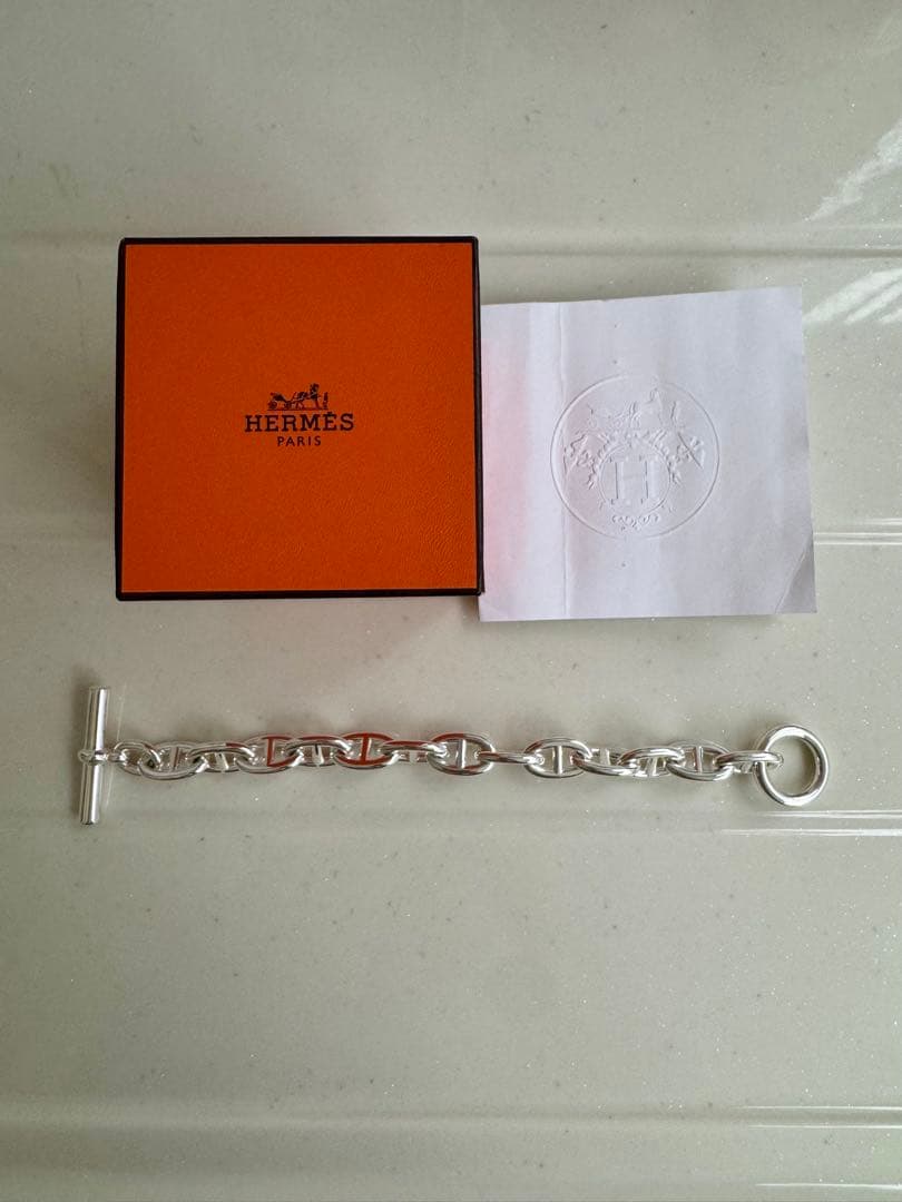 HERMES エルメス シェーヌダンクル TGM13シルバーブレスレット 新品
