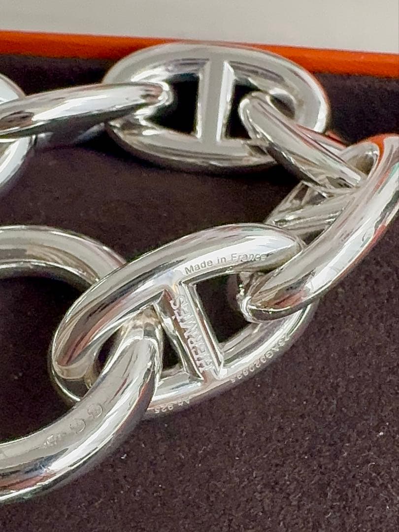 HERMES エルメス シェーヌダンクル TGM13シルバーブレスレット 新品