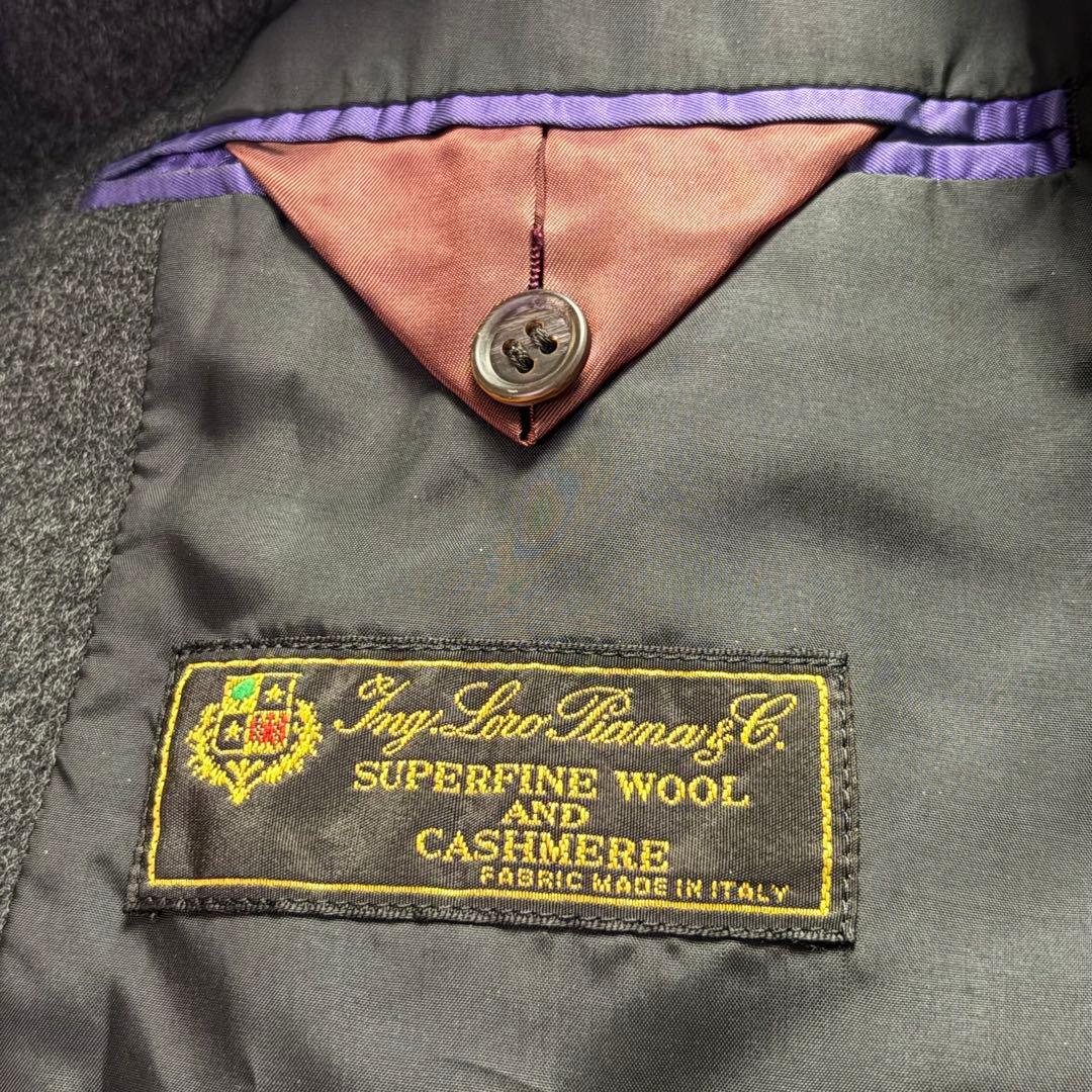 美品! ポールスミス×ロロピアーナ カシミヤ混 イタリア生地 ステンカラーコート