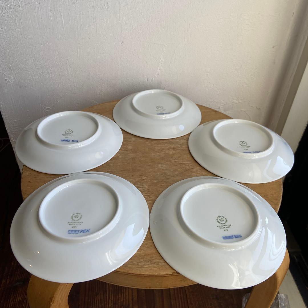 ロイヤルコペンハーゲン　ブルーパルメッテ　15㎝　5枚