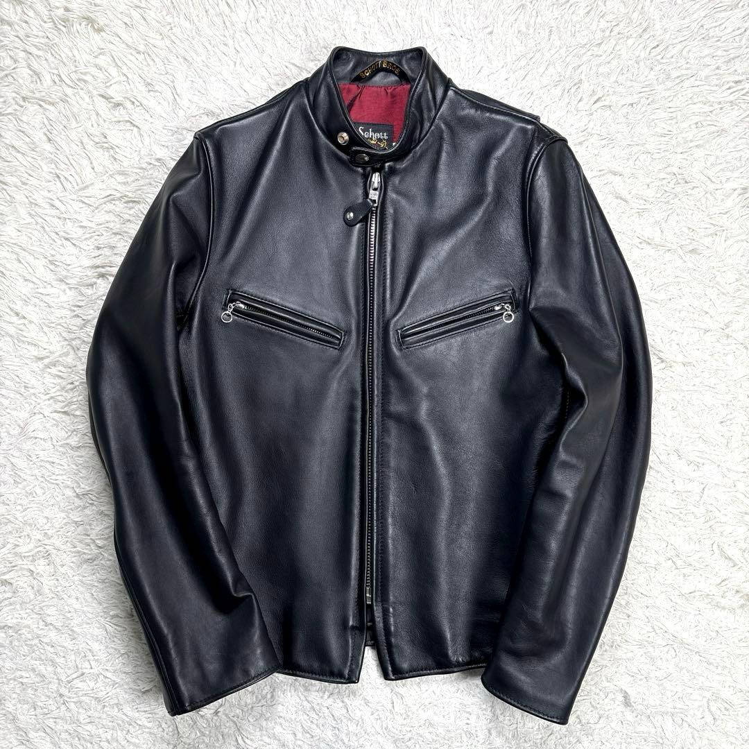 ✨美品・641XX✨ショット　シングル　ライダースジャケット　ブラック　7009