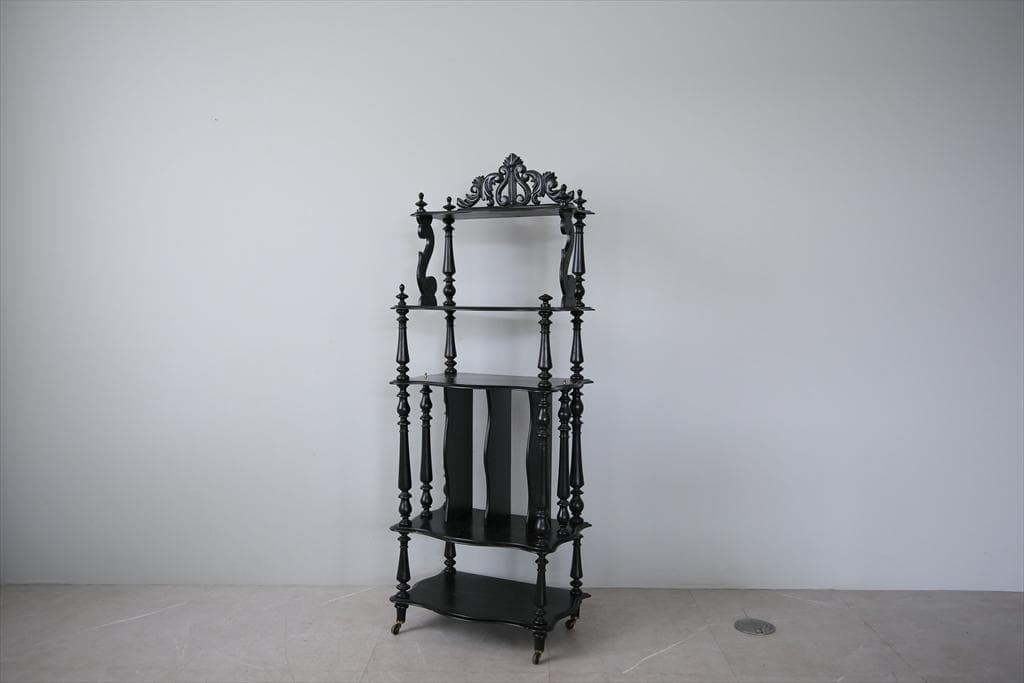 フランスアンティークナポレオン3世様式シェルフ/キャビネット飾り棚(91-235