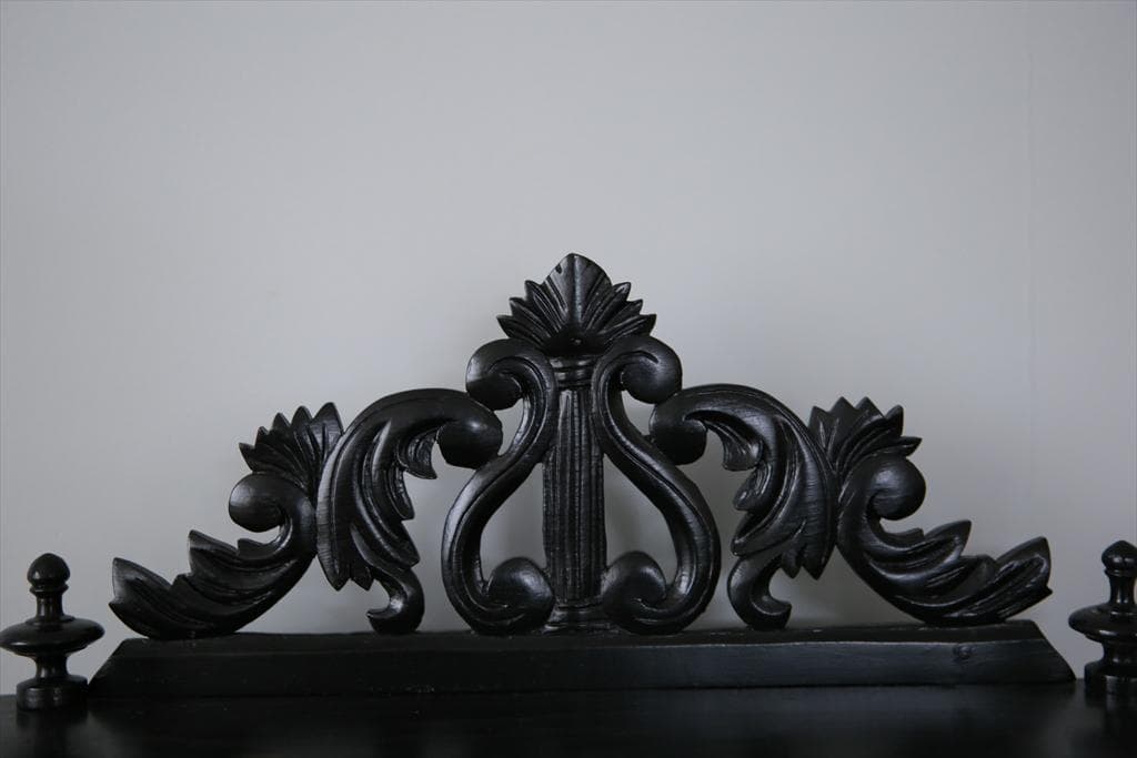 フランスアンティークナポレオン3世様式シェルフ/キャビネット飾り棚(91-235