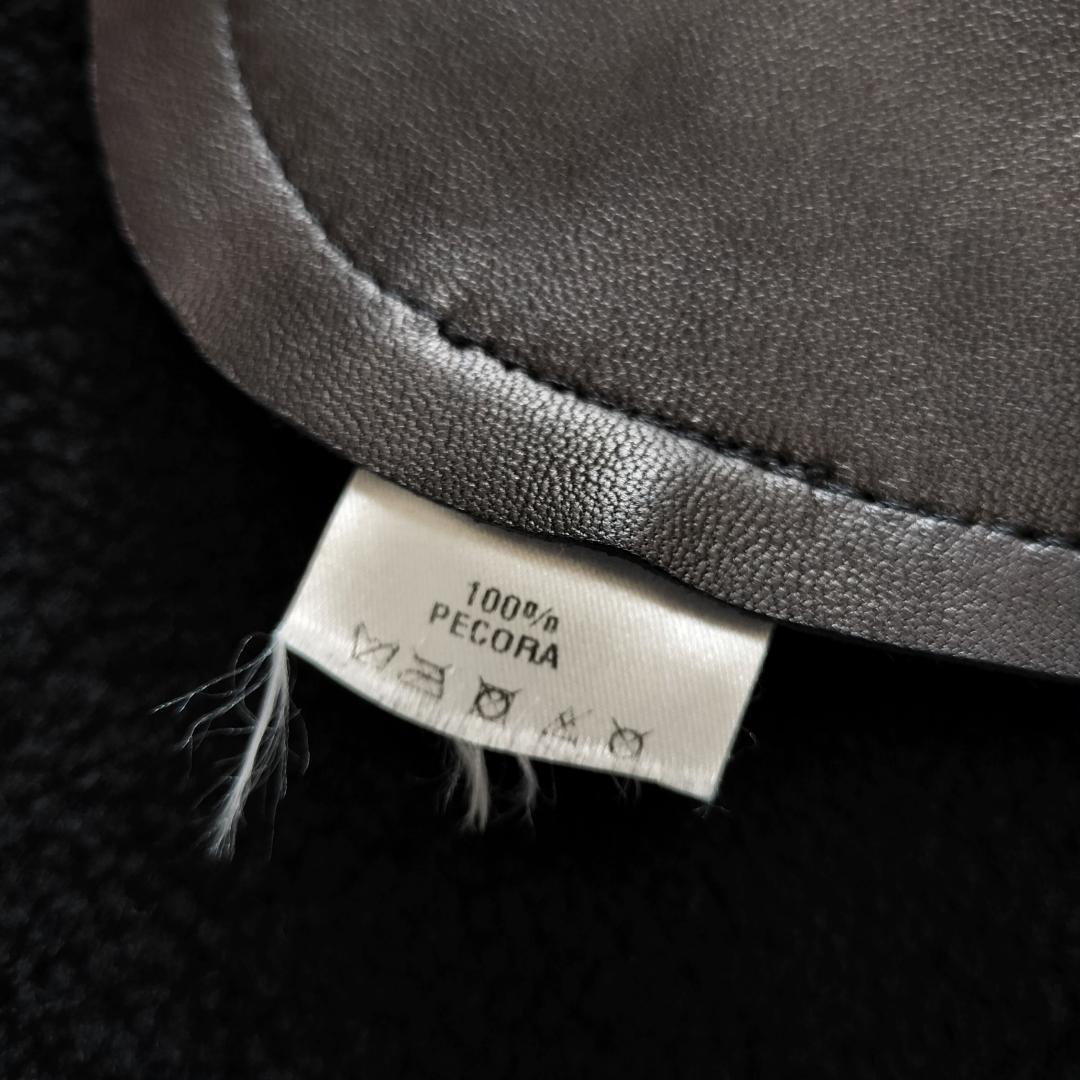 タリアトーレ ムートン Pコート 48 M ブラック スエードレザージャケット