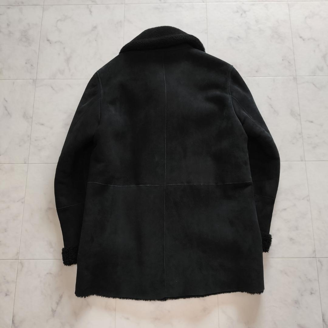 タリアトーレ ムートン Pコート 48 M ブラック スエードレザージャケット