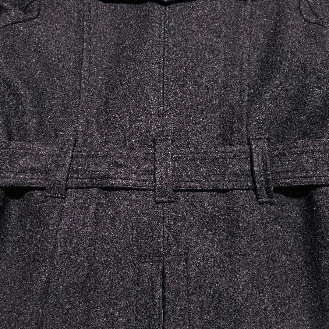 美品✨バッファローボブズ トレンチコート ウールメルトン レザー ベルト 黒 S
