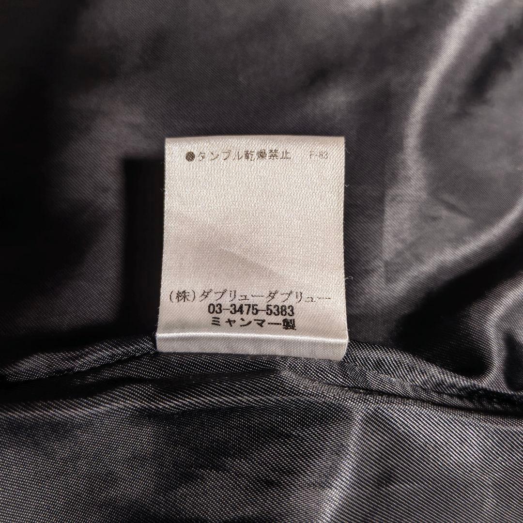 美品✨バッファローボブズ トレンチコート ウールメルトン レザー ベルト 黒 S