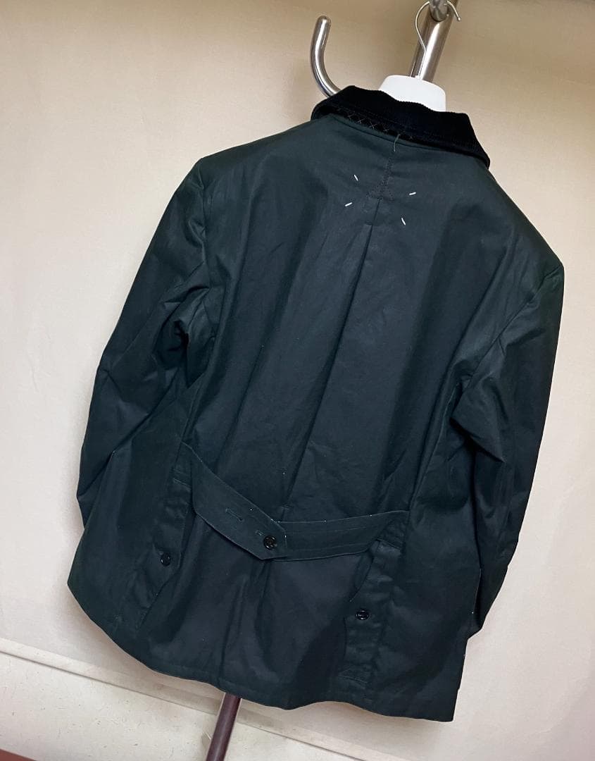 新品 50 マルジェラ 22aw ワックス ジャケット 緑 17528