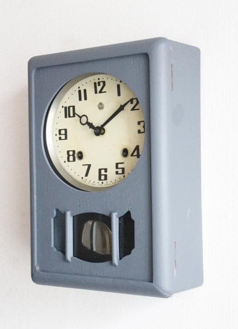 愛知時計 アンティーク アールデコ 柱時計 壁掛け時計 振り子 正常動作品