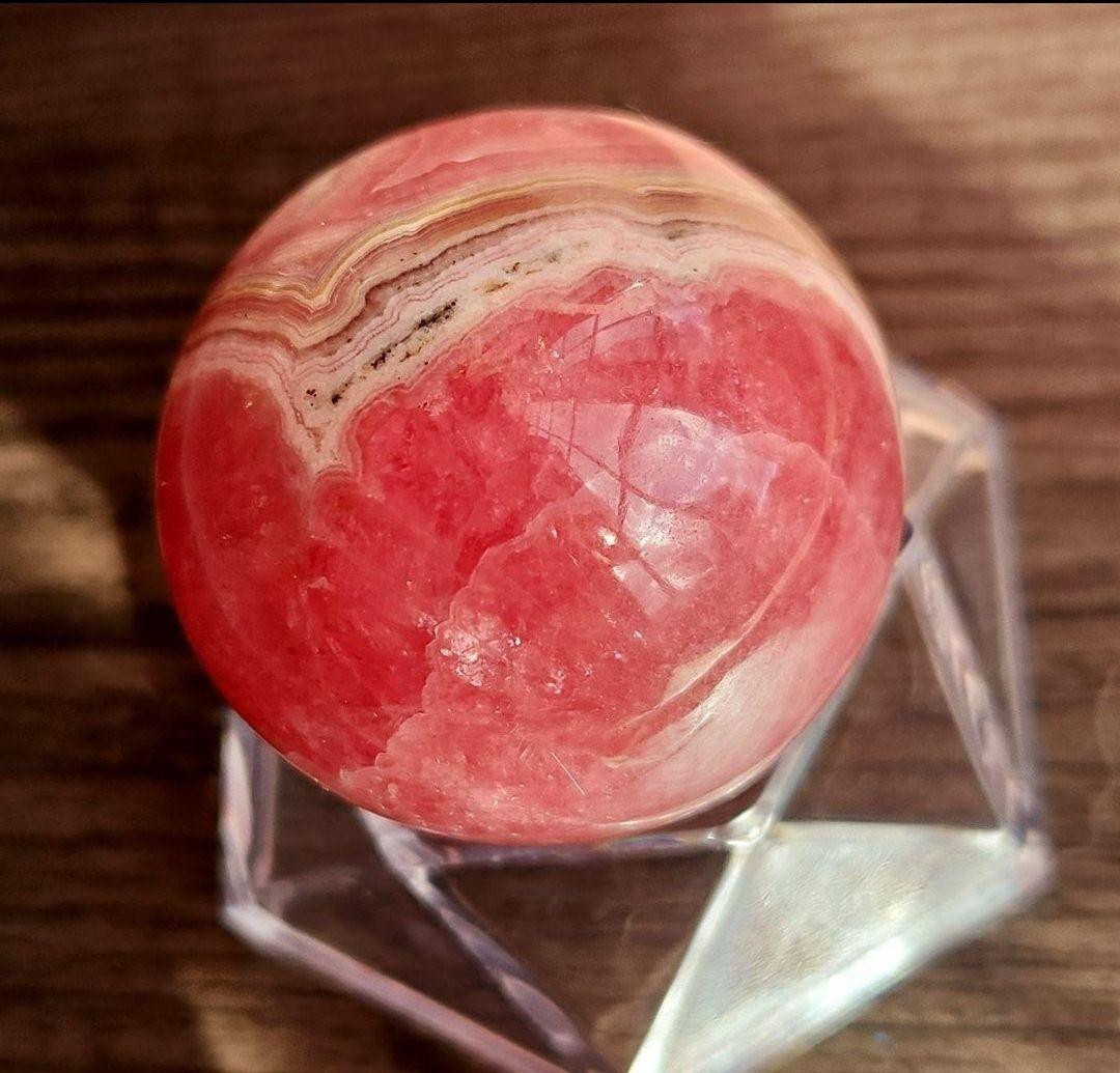 ◎高発色　奇跡のハート模様　インカローズ　スフィア　ロードクロサイト