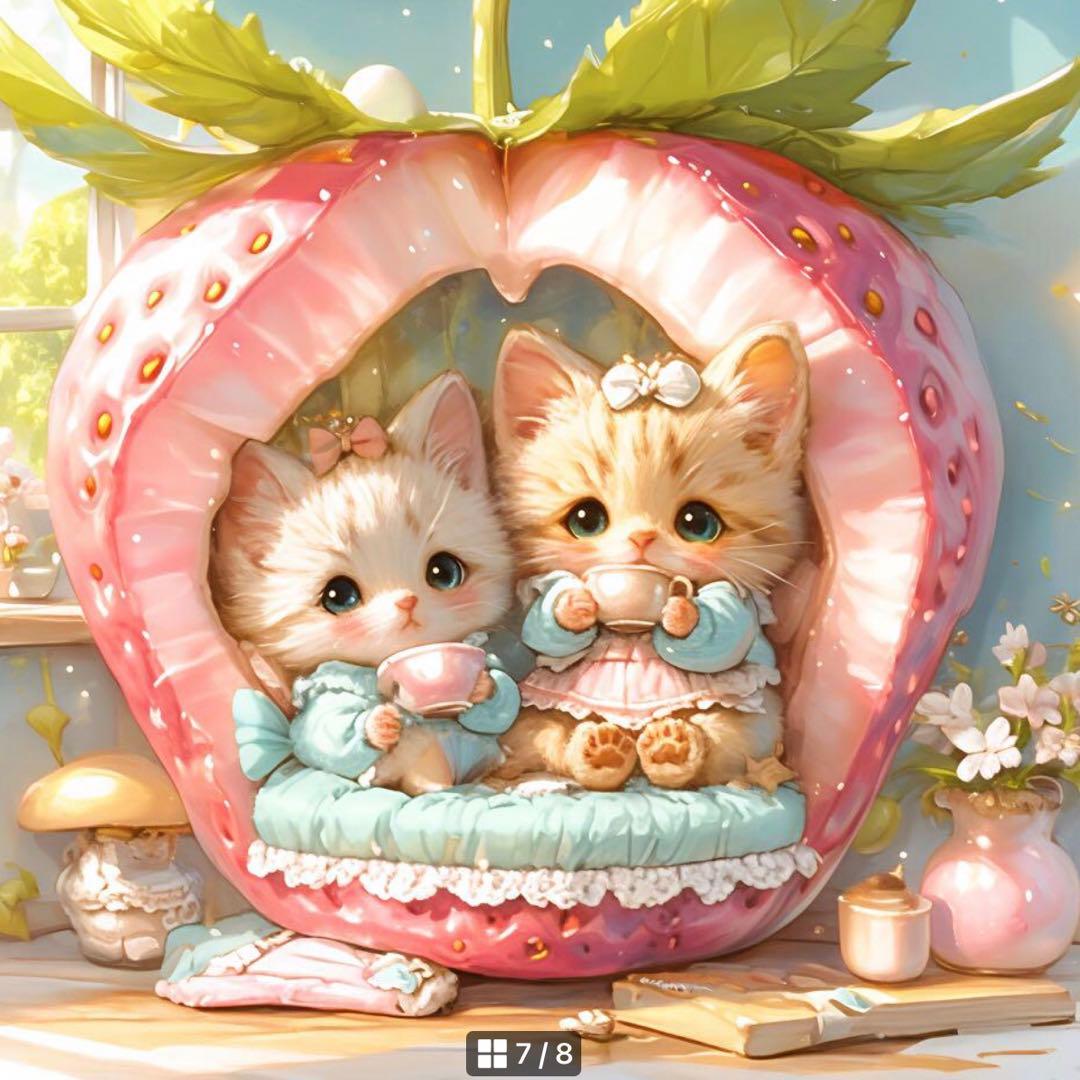 猫ちゃんパネル生地ハンドメイド★レンローズ