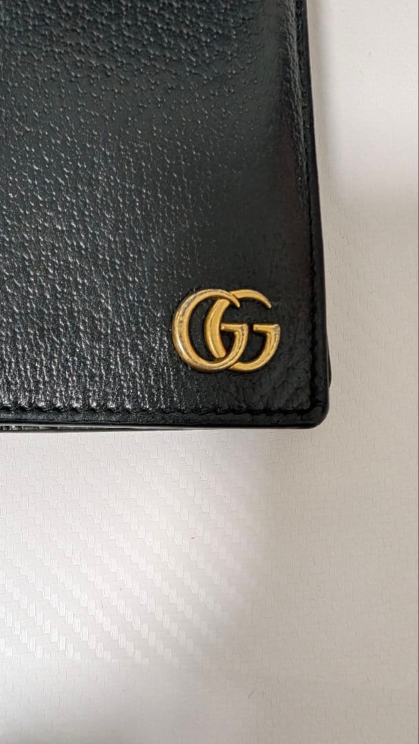 GUCCI マーモント ブラック レザー 長財布 正規品 ブランド