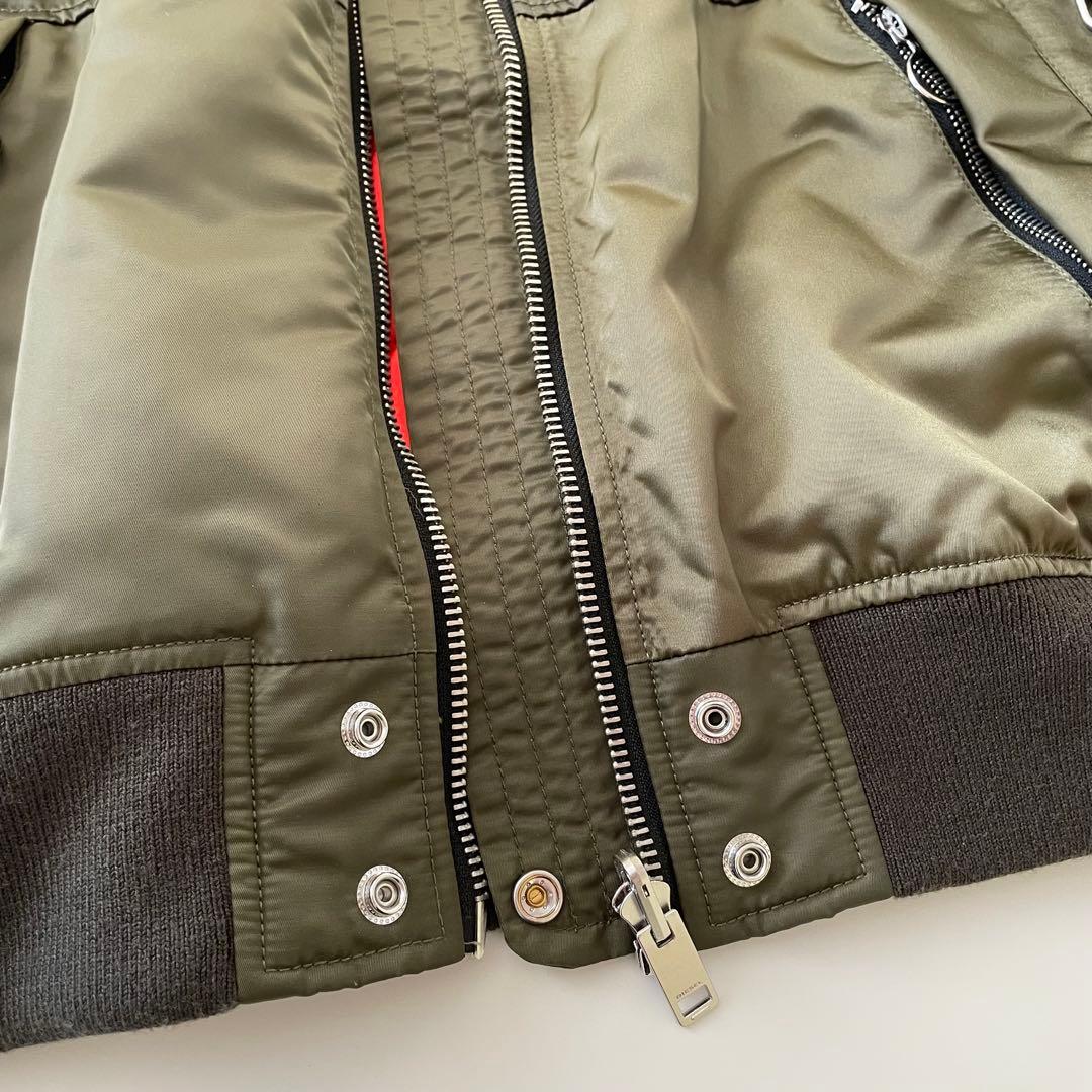 ディーゼル DIESEL MA-1 ジャケット XL 中綿 キルティング カーキ