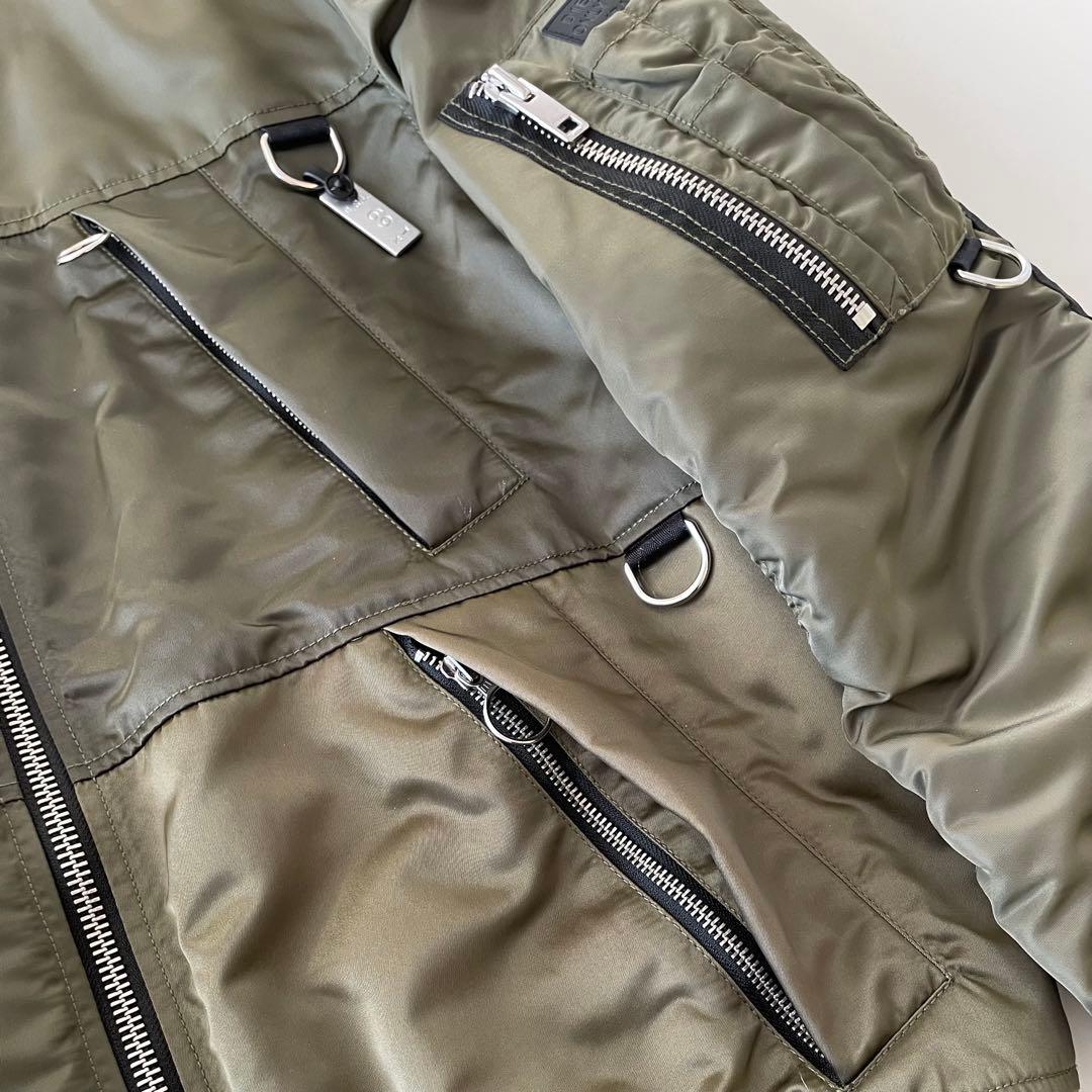 ディーゼル DIESEL MA-1 ジャケット XL 中綿 キルティング カーキ