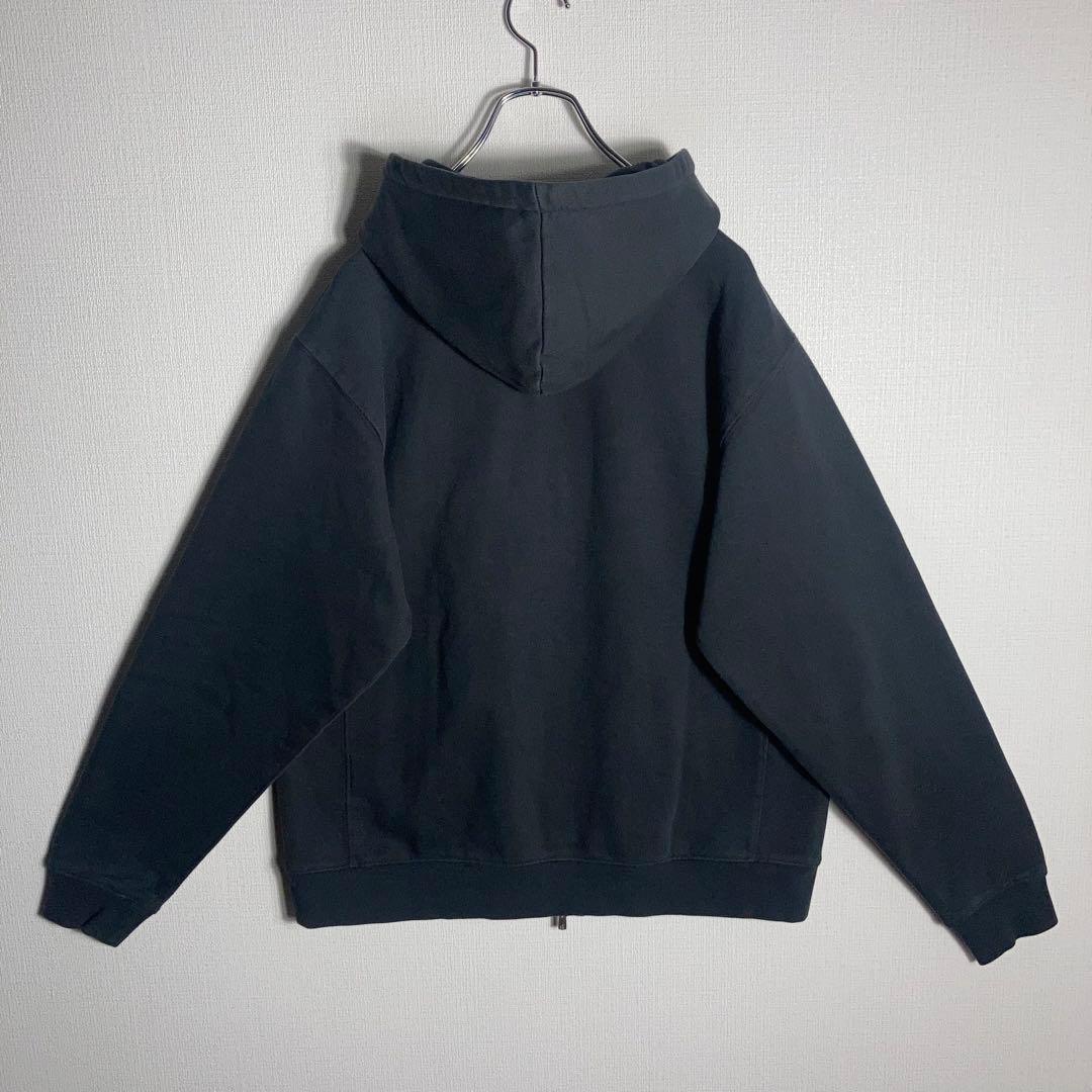 KITH フルジップパーカー 刺繍ロゴ 黒 M.