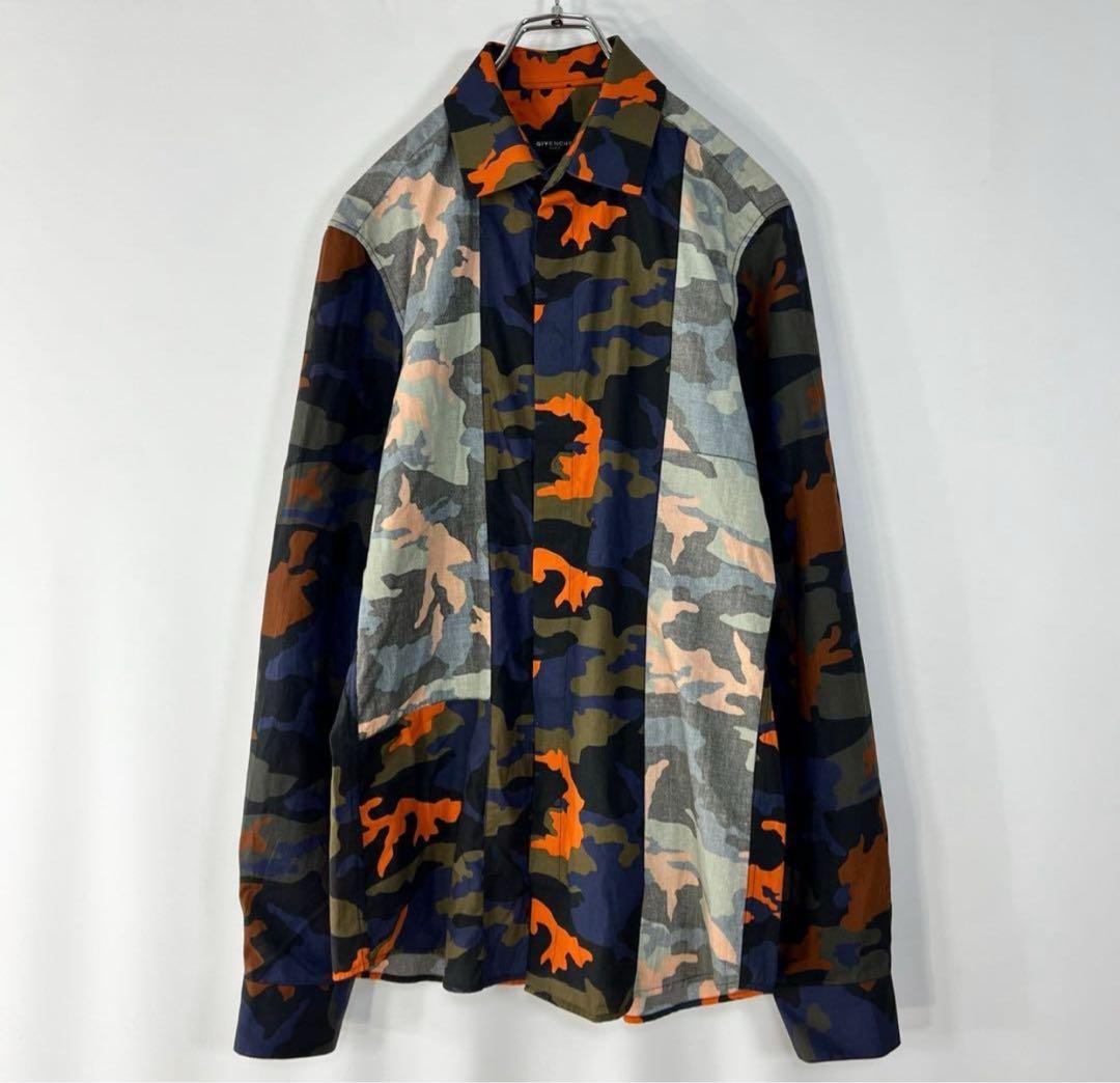 14ss GIVENCHY リカルドティッシ 期 迷彩 シャツ ミリタリー 38