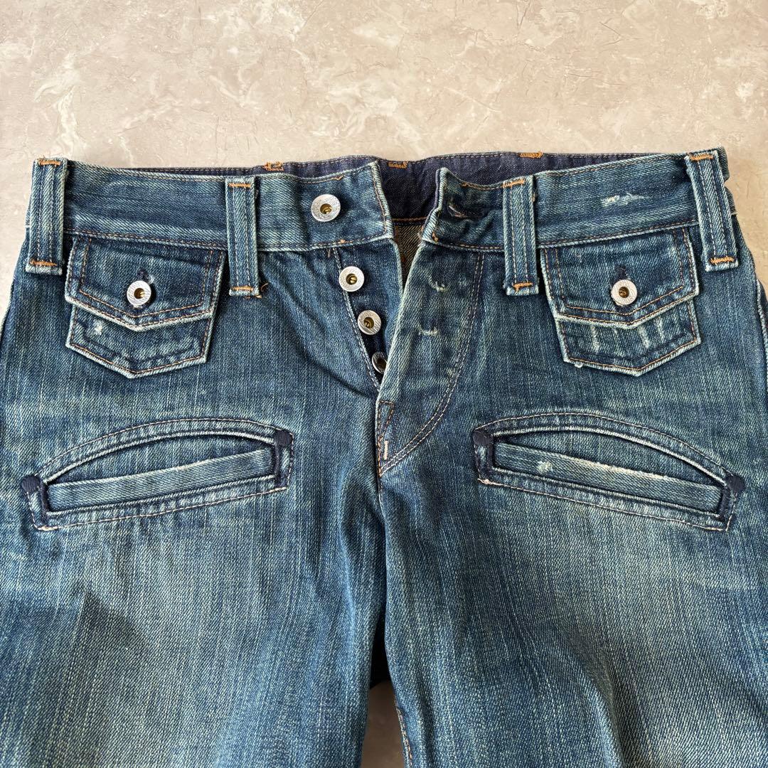 00s archive y2k デニム フレア ギミック ギャル 平成