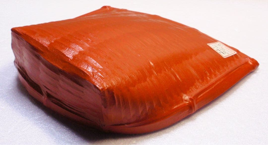 茶道具・菓子器　箕　一閑張　一閑塗　竹和紙製　紅白一組