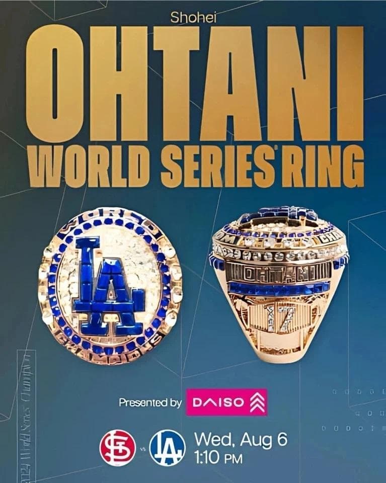 大谷翔平 2024 来場者限定 非売品 優勝記念 チャンピオン リング