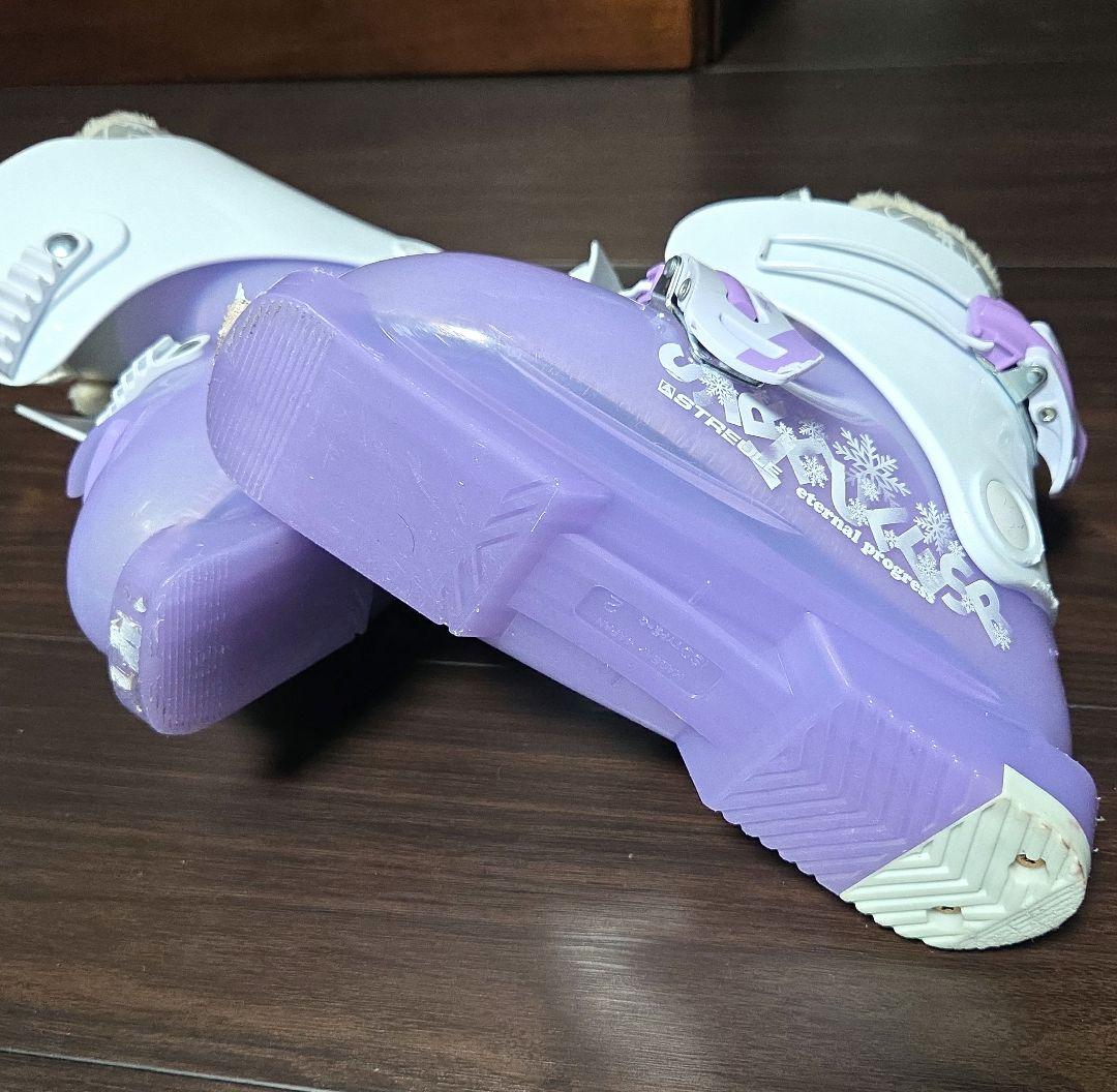 子供用カービングスキーセット板100cm　ストックHEAD 靴20cm